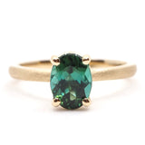 14k Solitaire Green Tourmaline
