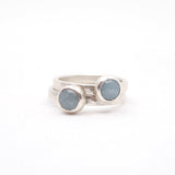 Sterling Silver Round Aquamarine Ring
