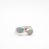 Sterling Silver Oval Aquamarine Ring