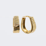 10k Gold Horseshoe Huggie Hoops
