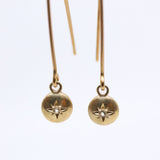 10K Gold Solstice Earrings - White Topaz