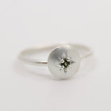 Sterling Silver Solstice Ring - Green Tourmaline