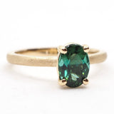 14k Solitaire Green Tourmaline