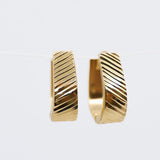 10k Gold Horseshoe Huggie Hoops
