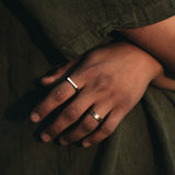 Silver & Gold Set - Square Light Rain Rings