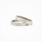 Silver Stacking Ring 3mm Brushed or Hammered