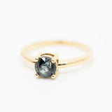 14k Round Montana Sapphire Ring