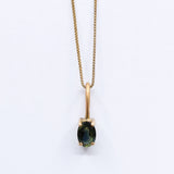 10k Sunlight Necklace - Blue Sapphire