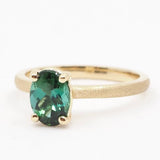 14k Solitaire Green Tourmaline
