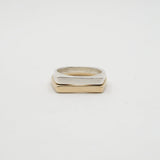 Silver & Gold Set - Square Light Rain Rings