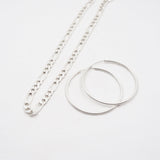Rue Chain & Silver Sleeper Hoops Set