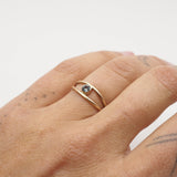 10k Gold Iris Montana Sapphire Ring