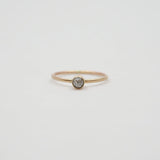 10K Gold Salt & Pepper Round Bezel Ring
