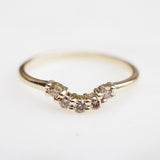 Solid Gold Diamond Halo Ring