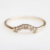 Solid Gold Diamond Halo Ring