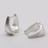 Meridian Huggie Hoops in Sterling Silver