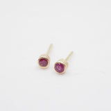 10k Gem Studs - Ruby