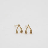 10k Gold Wishbone Earrings