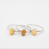 Sterling Silver Ember Ring - Ethiopian Opal Oval