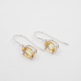 Sterling Silver Citrine Sunlight Dangle Earrings