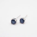 Sapphire Round Prong Studs