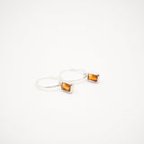 Ophelia Sterling Silver Sleeper Earrings - Citrine