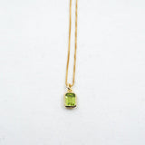 Ophelia Gold Plate Necklace - Peridot