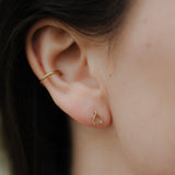 10k Gold Wishbone Earrings
