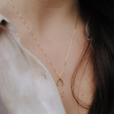 10k Gold Wishbone Necklace