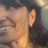 Meridian Huggie Hoops in Sterling Silver