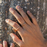 10K Gold Bark Texture Ring