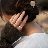 Sterling Silver Square Light Rain Ring