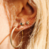 10k Gold Classic Brushed Hoops