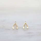 10k Gold Wishbone Earrings