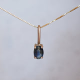 10k Sunlight Necklace - Blue Sapphire