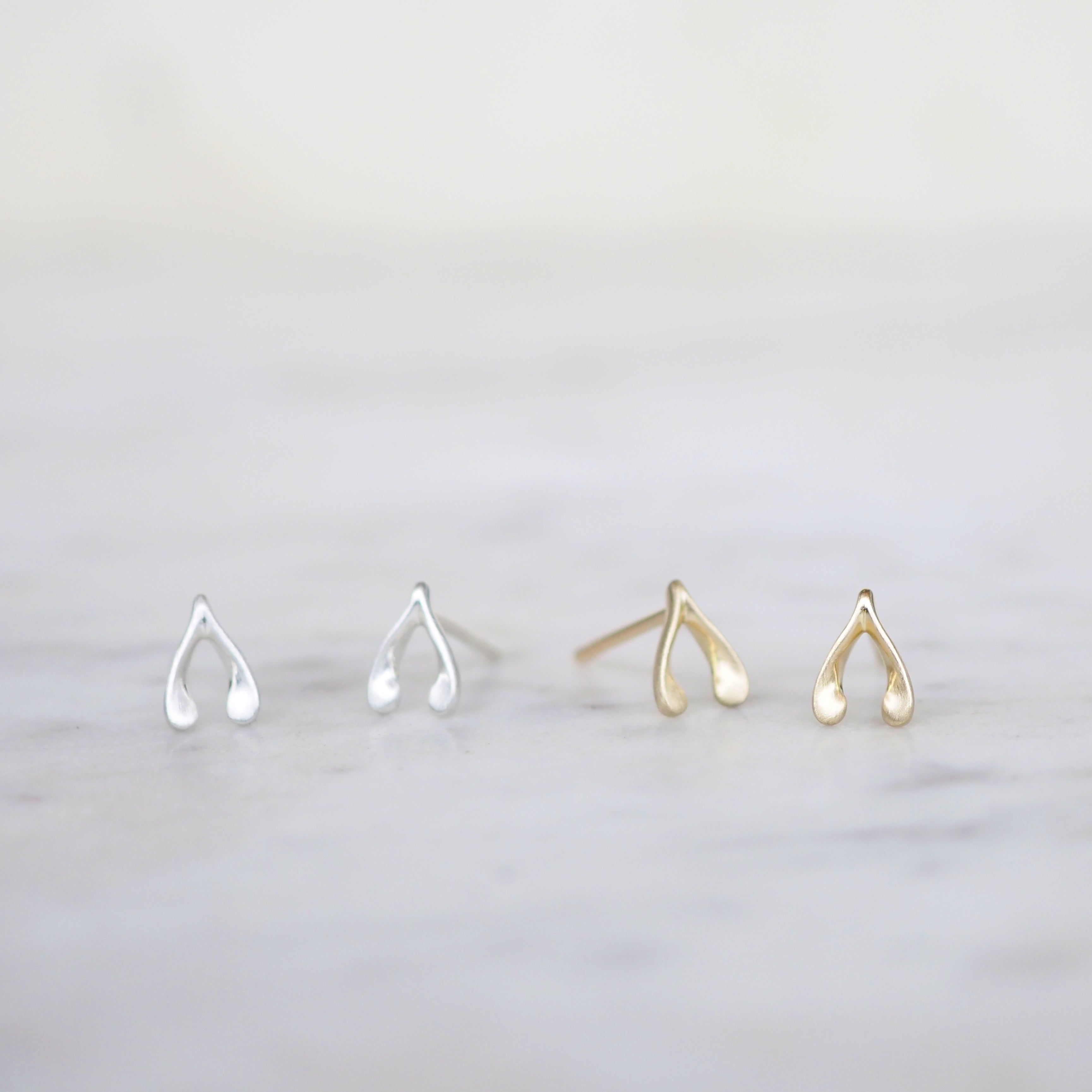 Sterling silver wishbone earrings outlet
