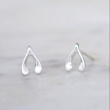 Sterling Silver Wishbone Studs