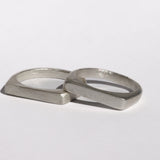 Sterling Silver Square Light Rain Ring