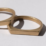 Silver & Gold Set - Square Light Rain Rings
