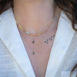 10k Gold Sunlight Oval Gemstone Necklace - Green Tourmaline