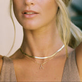 14k Gold Herringbone Necklace