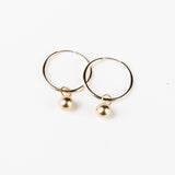 10K Gold Sleeper Hoop with Flair