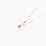 10k Gold Round Salt & Pepper Diamond Necklace