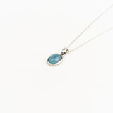 Aquamarine Oval Gemstone Necklace