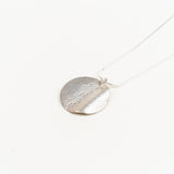 Sterling Silver Orbit Wave Textured Necklace
