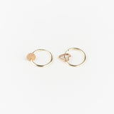 10K Gold Sleeper Hoop with Flair