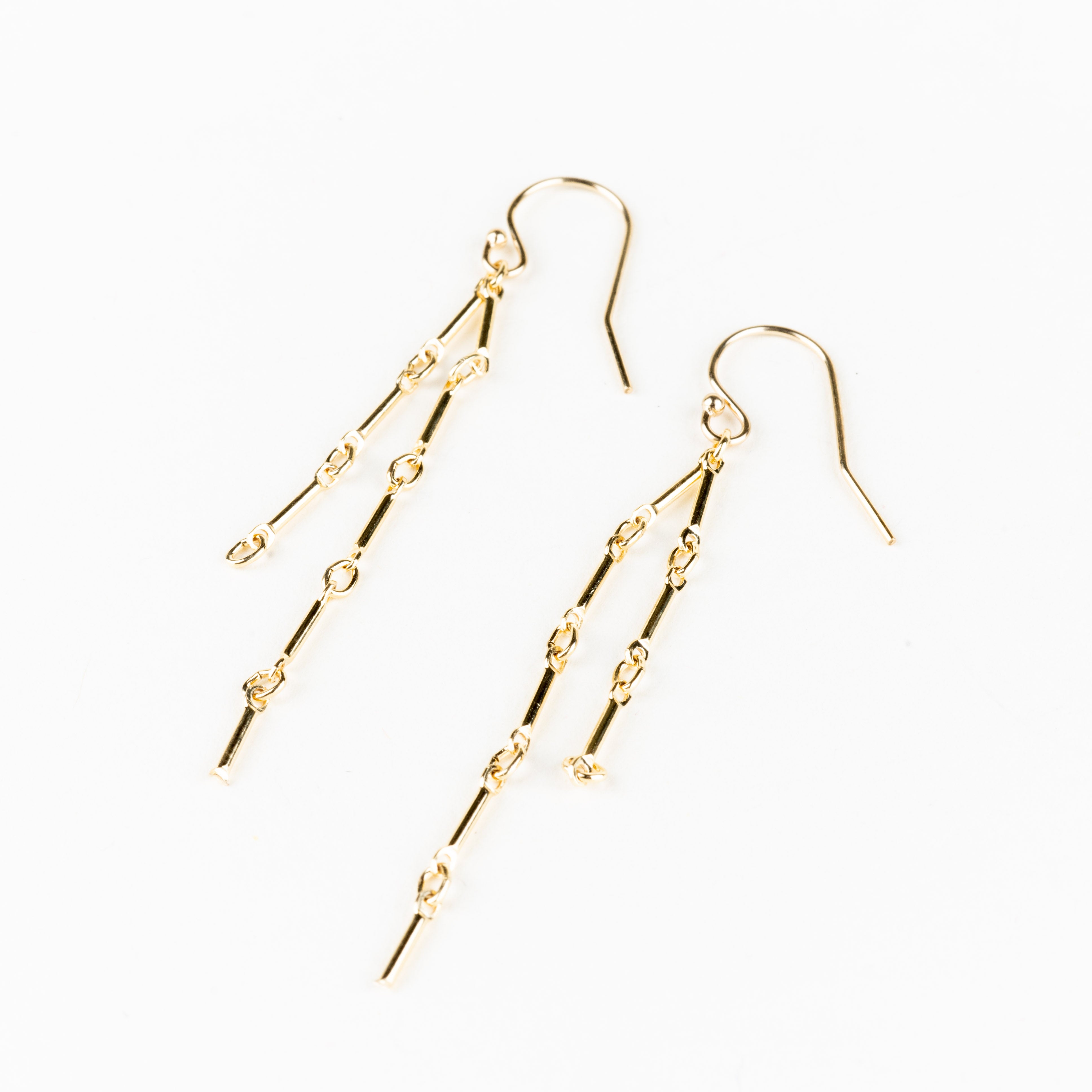 Gold chain earrings on sale