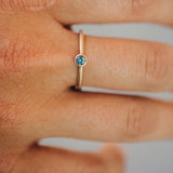 10K Gold Montana Sapphire Gemstone Ring