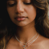 Sterling Silver Uma Gemstone Necklace