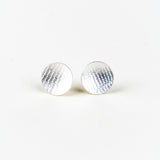 Sterling Silver Orbit Textured Studs